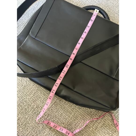 Kenneth Cole leather double side brief case laptop crossbody top handle 18X13 - Picture 12 of 12